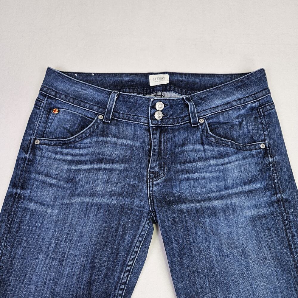 Hudson Jeans Womens 32 Beth Mid-Rise Baby Bootcut Flap Pocket Western Blue 32x30 - Picture 5 of 16